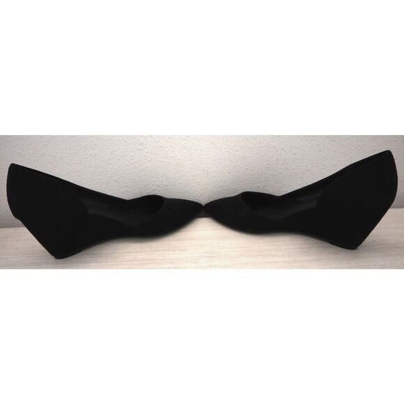 Kenneth Cole Reaction Sz 7.5M Black Microsuede Eltinn D'Orsay Wedge Pumps - Picture 11 of 12